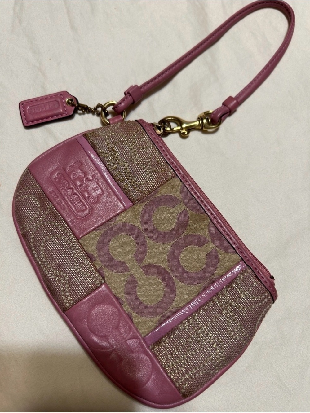 Coach Y2K Patchwork Signature Wristlet Rare Vintage Collectable